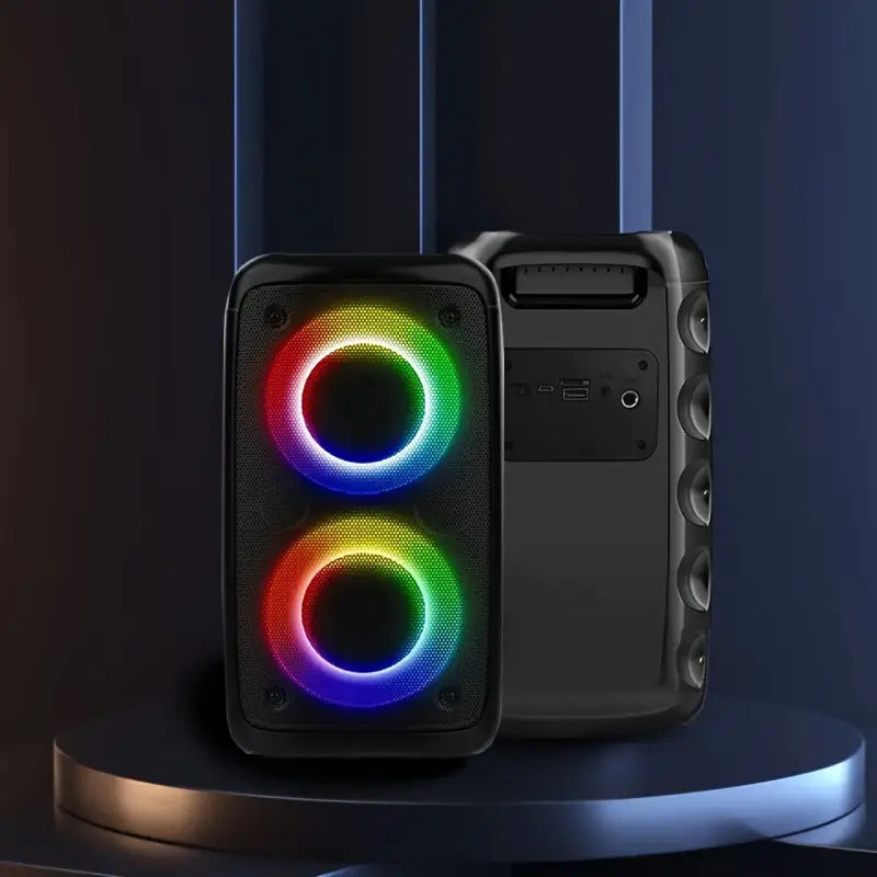Wireless Speaker With Subwoofer, Large Boombox Speaker, Stereo Speaker, Subwoofer, Outdoor Wireless Speaker, Party Disco Light, TWS, TF, AUX