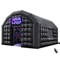 Aufblasbares Partyzelt 6x5x3,65 M, Würfelzelt Für Disco Nachtclub, Pavillon Hochzeitszelt Mit 680W Gebläse, Sandsack, 2 Fenster Für Veranstaltungen, Geburtstag, Hochzeit, Schwarz