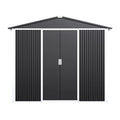 Outdoor Metal Shed 8.6 Ft. W X 6.3 Ft. D Metal Shed With Sliding Door In Black 54 Sq. Ft.