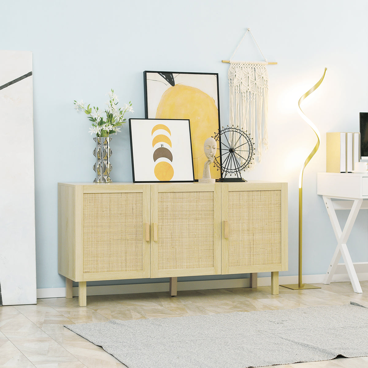 Boho Kitchen Cabinet
