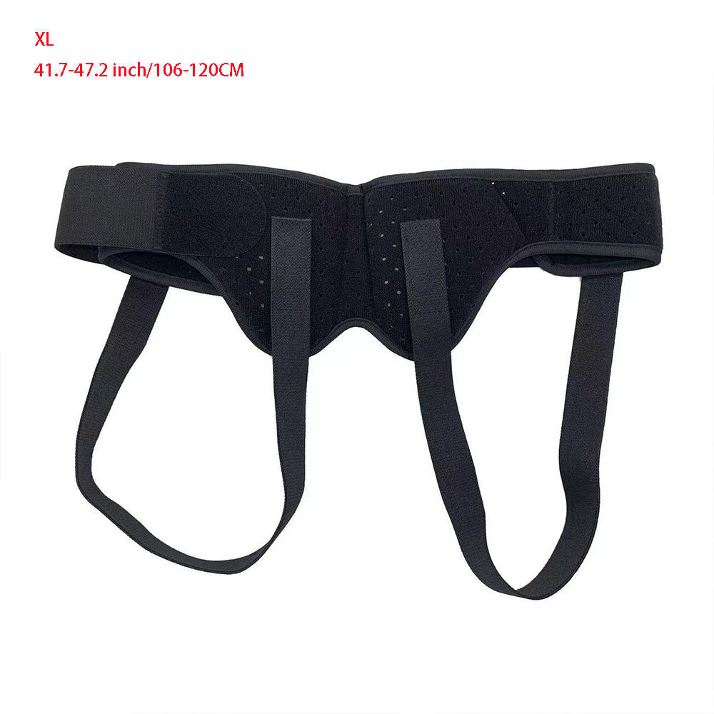 Intestinal Hernia Fixation Belt, Machine Washable Black PU Foam Pad Breathable Men Inguinal Hernia Tape For Body Care