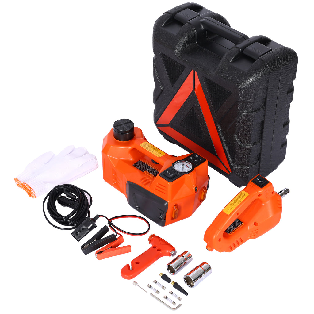 Electric Car Jack Kit,5T 12V,4IN 1 FLOOR JACK,hydraulic Car Jack Lift With Electric Impact Wrench For SUV ,MPV Sedan