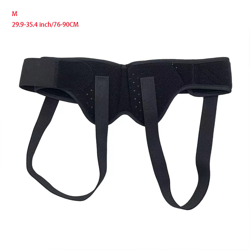 Intestinal Hernia Fixation Belt, Machine Washable Black PU Foam Pad Breathable Men Inguinal Hernia Tape For Body Care