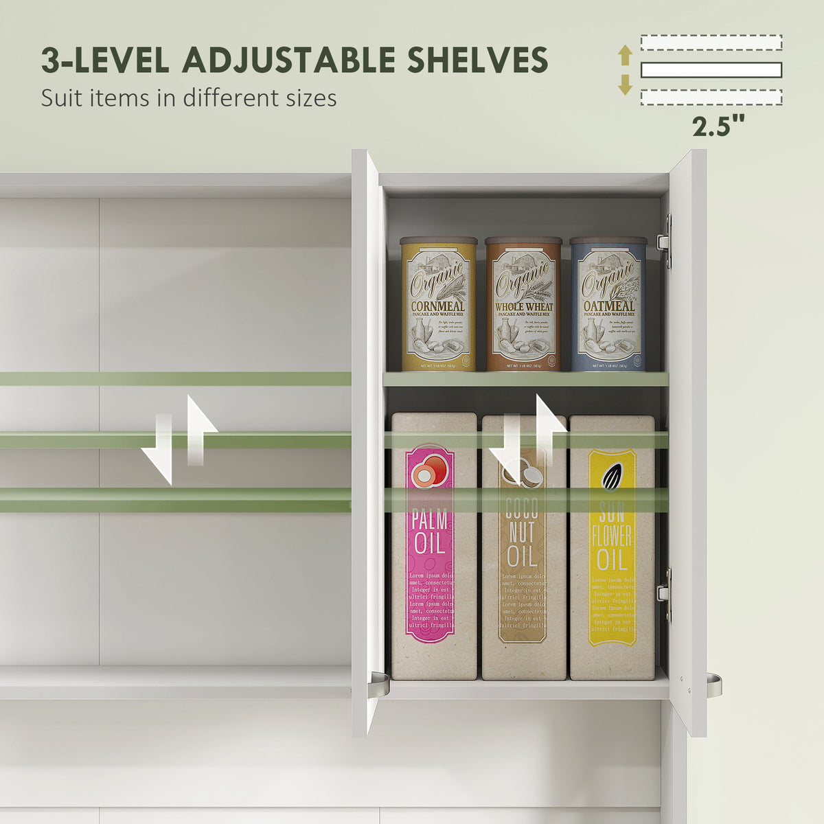 71" Kitchen Pantry Cabinet