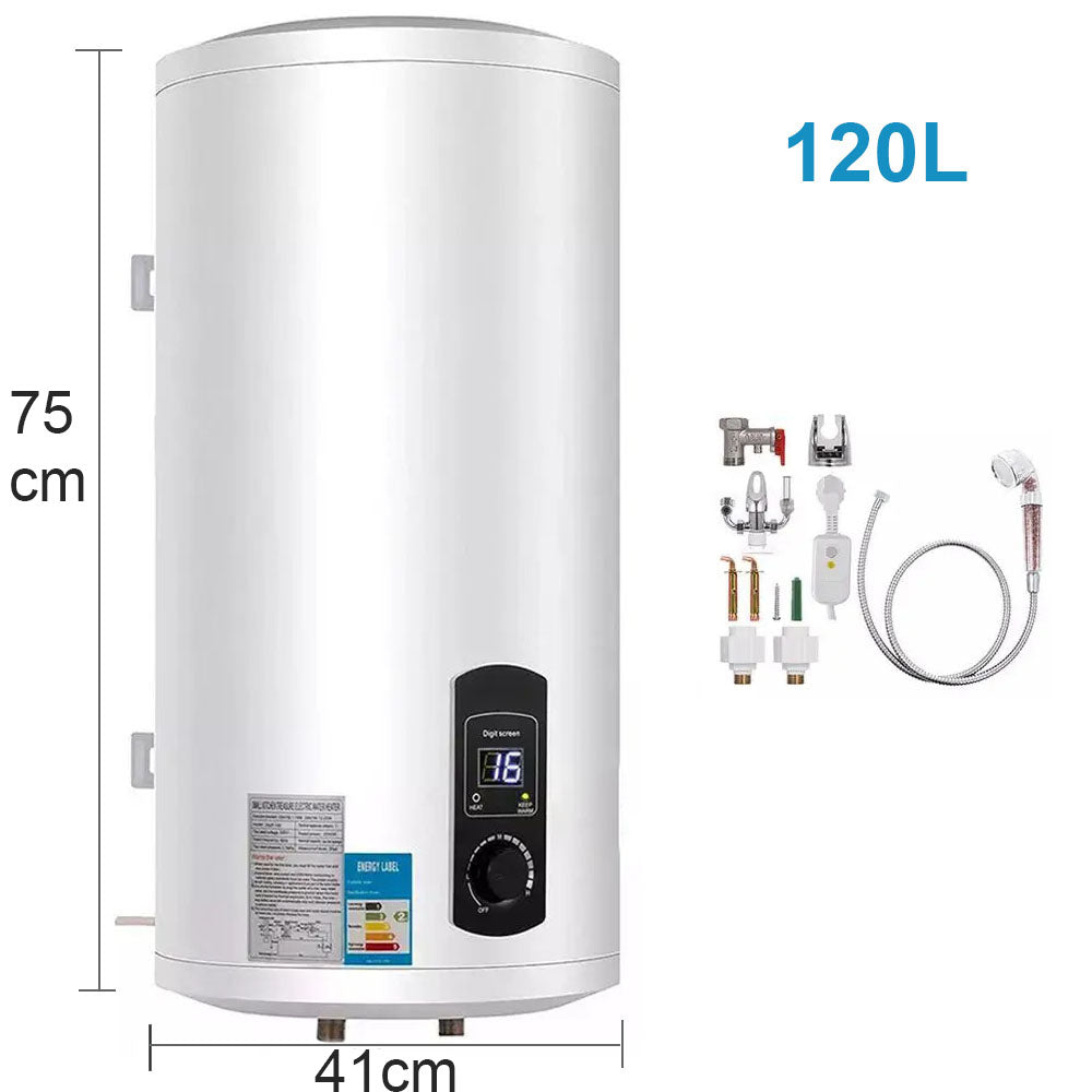 120L Electric Hot Water Heater Vertical Household Storage Tank Bathing UK